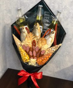 Съедобный букет мужской с кальмарами